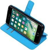 Wicked Narwal | Cross Pattern TPU bookstyle / book case/ wallet case voor iPhone 7/8 Plus Blauw