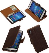 Wicked Narwal | Premium TPU PU Leder bookstyle / book case/ wallet case voor Honor 4 A / Y6 Mocca