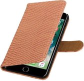 Wicked Narwal | Snake bookstyle / book case/ wallet case Hoes voor iPhone 7/8 Plus Licht Roze