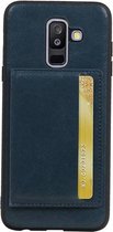 Wicked Narwal | Staand Back Cover 1 Pasjes voor Samsung Galaxy A6 Plus 2018 Navy