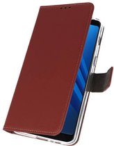 Wicked Narwal | Wallet Cases Hoesje voor Samsung Galaxy A8 Plus 2018 Bruin