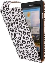Wicked Narwal | Panter print  Classic Flip Hoes voor Huawei Huawei Ascend G700 Wit