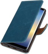 Wicked Narwal | Premium TPU PU Leder bookstyle / book case/ wallet case voor Samsung Galaxy Note 8 Blauw