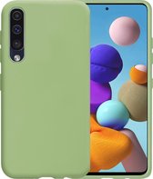 Hoesje Geschikt voor Samsung Galaxy A50 Hoesje Siliconen Case - Hoes Geschikt voor Samsung A50 Hoes Siliconen - Groen
