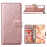 Xssive Hoesje voor Oppo Find X2 Neo - Book Case - Rose Goud