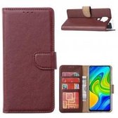 Xssive Hoesje voor Xiaomi Redmi Note 9 - Book Case - Bruin