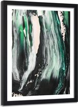 Foto in frame Abstracte vegen, 80x120, groen/zwart, Premium print