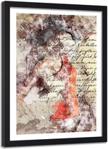 Foto in frame Cowgirl abstract, 80x120, beige, Premium print