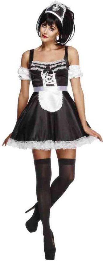 Kamermeisje (kleed, kapje, mouwtjes) | French Maid kostuum