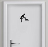 Toilet sticker Verschoning baby 4 | Toilet sticker | WC Sticker | Deursticker toilet | WC deur sticker | Deur decoratie sticker