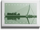 Walljar - Erasmusbrug - Muurdecoratie - Poster met lijst