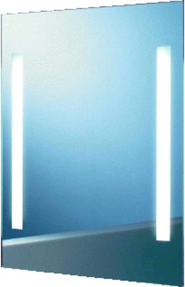 Silkline Duplice spiegel rechthoekig met 40mm verticale LED-verlichting 70x60x3,7 cm