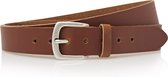 Timbelt 4 cm cognac XXL riem lengte 160 cm - extra lange lederen riem - Heren/dames riem XXXL Riem - tot taillemaat 150