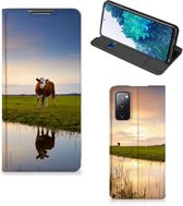 Flip Case Geschikt voor Samsung Galaxy S20 FE Smartphone Hoesje Koe