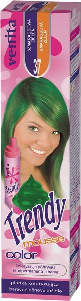 Venita - Trendy Color Mousse Hair Coloring Piano 37 Emerald Green 75Ml