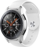 Bandje Voor Samsung Galaxy Watch Silicone Sport Band - Wit - Maat: 20mm - Horlogebandje, Armband