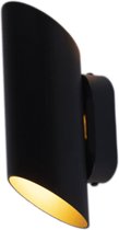 LED wandlamp rond - Zwart / Goud - G9 fitting - Dresden