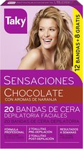 Taky Chocolate Bandas De Cera Faciales Depilatorias 12 +8 Uds