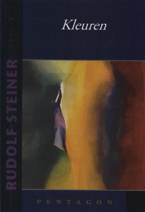 Boekcover 'Kleuren' van Rudolf Steiner met abstracte kleurovergangen in geel, oranje en bruin.