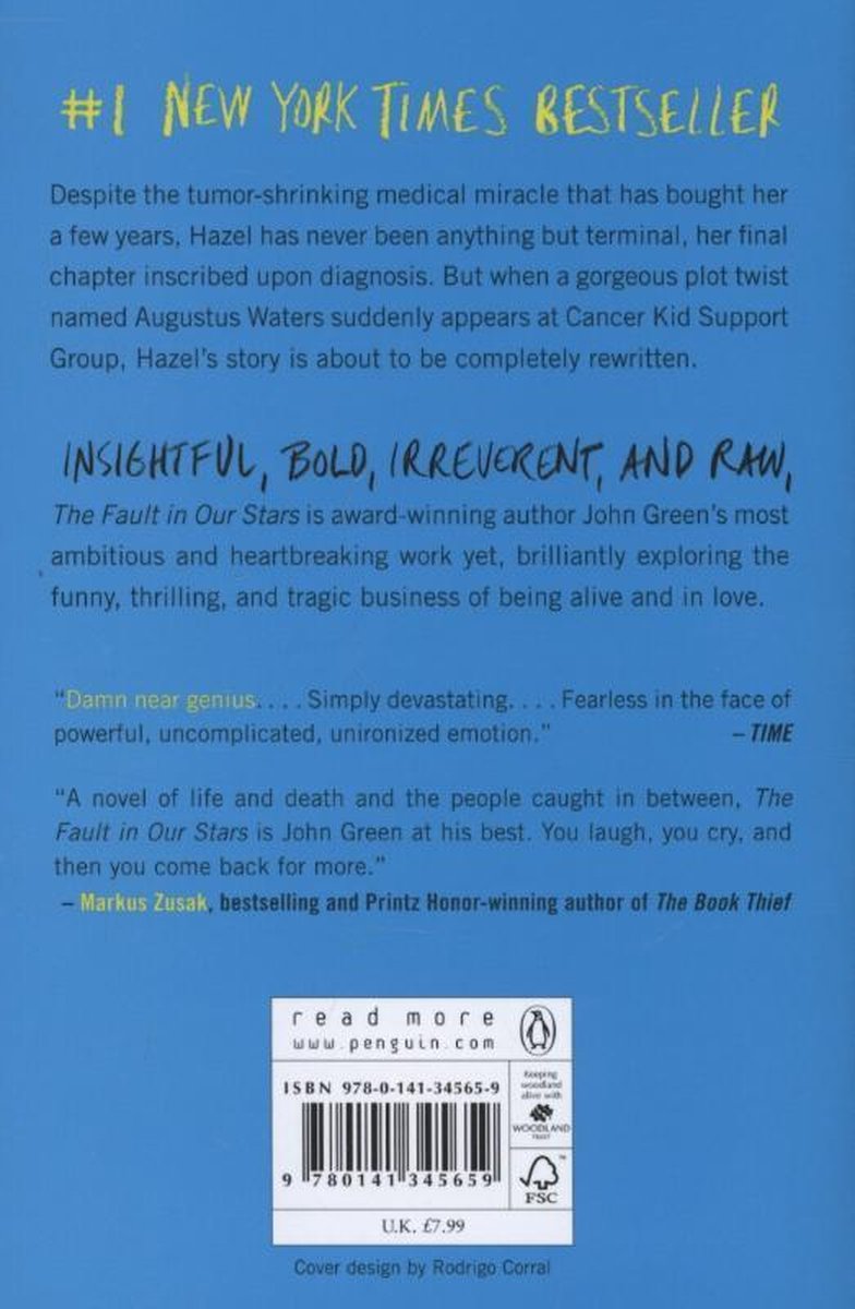 Fault In Our Stars - back cover