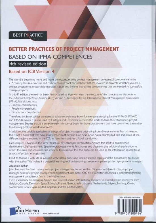 Best practices  -   The better practices of project management Based on IPMA competences – 4th revised edition