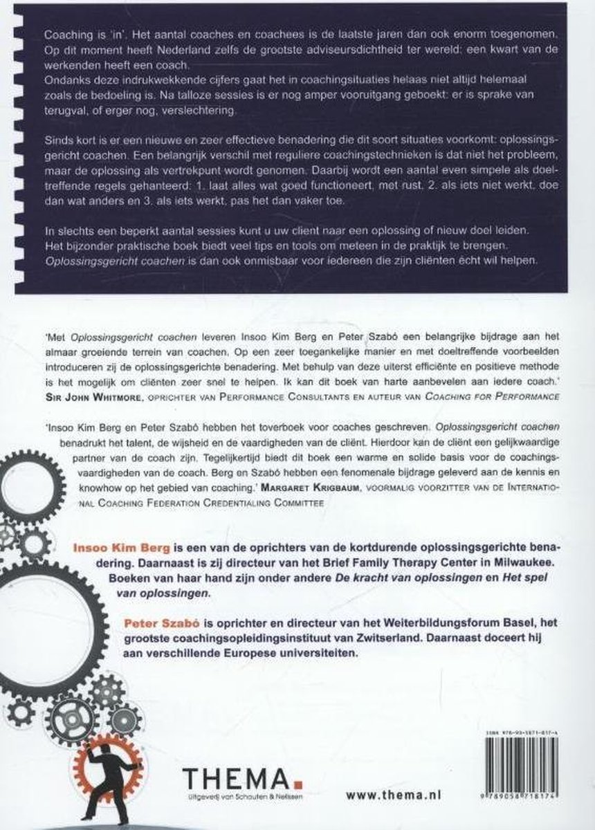 Oplossingsgericht coachen - back cover