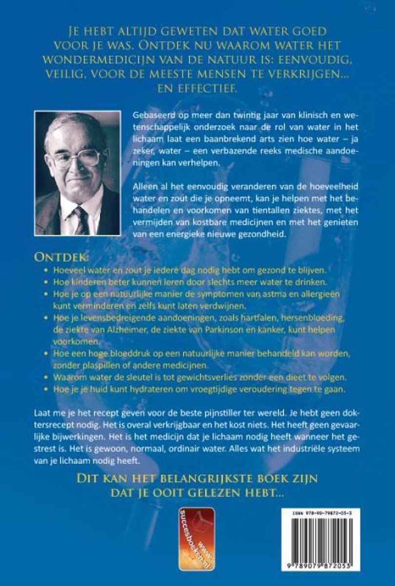 Water, het goedkoopste medicijn - back cover