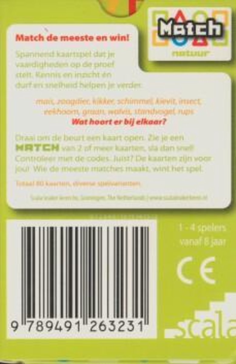 Scala Match Natuur Educatief Kaartspel Games bol