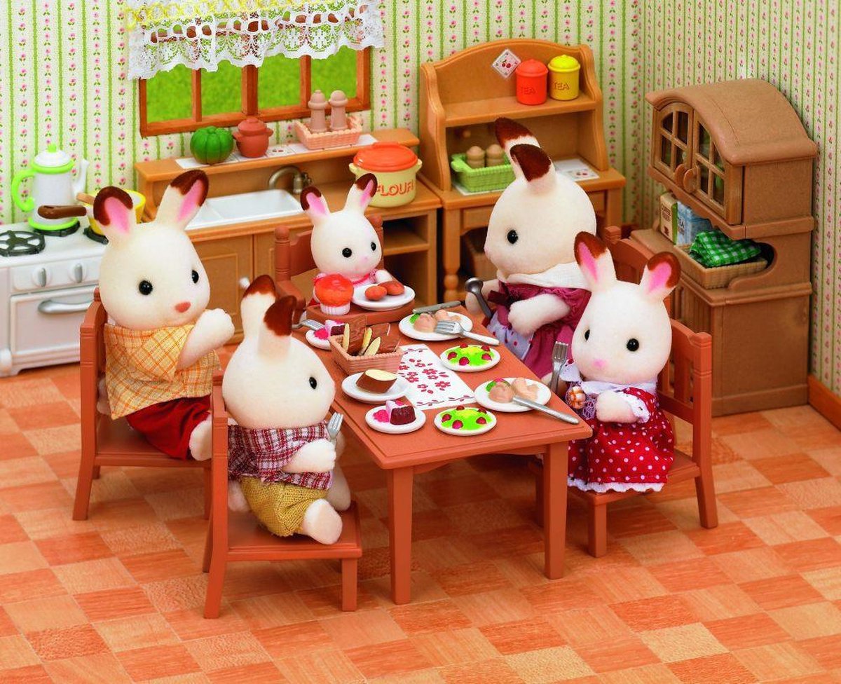 Sylvanian Families 4506 eettafelset-poppenhuisinrichting — afbeelding 13