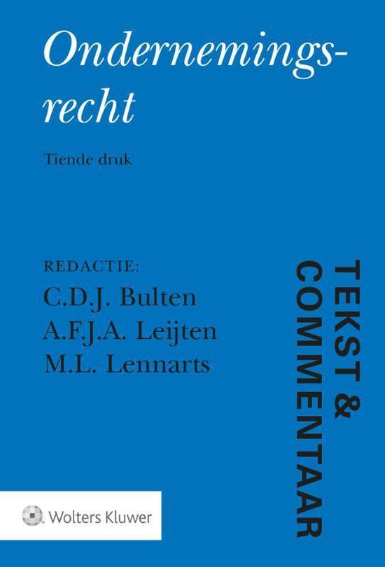 Tekst & Commentaar  -   Ondernemingsrecht - cover