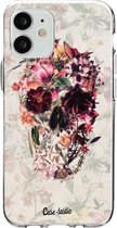 Casetastic Apple iPhone 12 Mini Hoesje - Softcover Hoesje met Design - Flower Skull Print