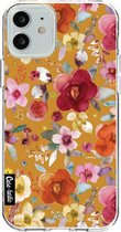 Casetastic Apple iPhone 12 / iPhone 12 Pro Hoesje - Softcover Hoesje met Design - Flowers Mustard Print