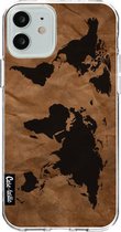 Casetastic Apple iPhone 12 / iPhone 12 Pro Hoesje - Softcover Hoesje met Design - World Map Print