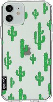 Casetastic Apple iPhone 12 / iPhone 12 Pro Hoesje - Softcover Hoesje met Design - American Cactus Green Print