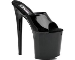 Pleaser - FLAMINGO-801 Muiltjes - Paaldans schoenen - 37 Shoes - Zwart