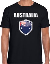 Australie landen t-shirt zwart heren - Australische landen shirt / kleding - EK / WK / Olympische spelen Australia outfit 2XL