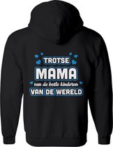 Moeder vest  – Mama vest met capuchon Dames – Perfect Moederdag Sweatvest  - Geschenk vest Cadeau – Hoodie met rits - Maat S