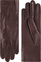 Leren handschoenen dames met wolmix voering model Dover Color: Espresso, Size: 7.5