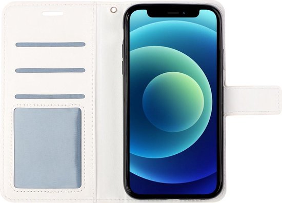 Coque iPhone 12 Pro Max Case Book Case With Screen Protector Full - Wit