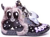 Irregular Choice Good Boy Dog 80's Sneakers Gympen Zwart Zilver