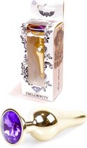 Butt plug - Anaal plug- Jawellery Gold BUTT PLUG- Purple