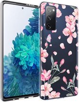 iMoshion Hoesje Siliconen Geschikt voor Samsung Galaxy S20 FE - iMoshion Design hoesje - Roze / Transparant / Blossom Watercolor