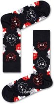 Happy Socks Zwarte Santa Cat Sokken - Maat 41-46