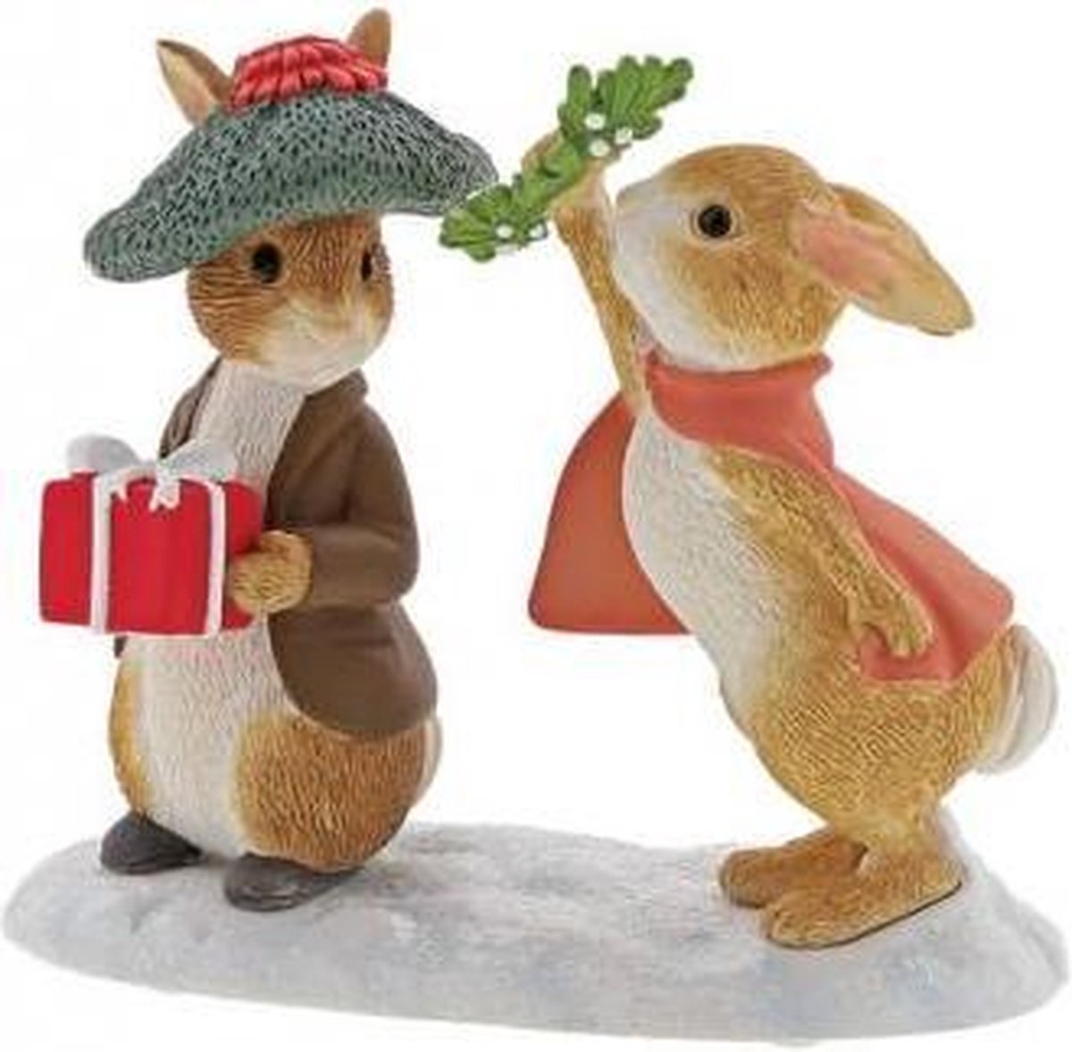 Flopsy and Benjamin Bunny Under the Misteltoe Figurine
