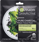 Garnier Skinactive Face Pure Charcoal Zwart Sheet Gezichtsmasker - 20 stuks - Voordeelverpakking