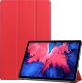 Tablet hoes geschikt voor Lenovo Tab P11 - Tri-Fold Book Case - Cover met Auto/Wake Functie - Rood