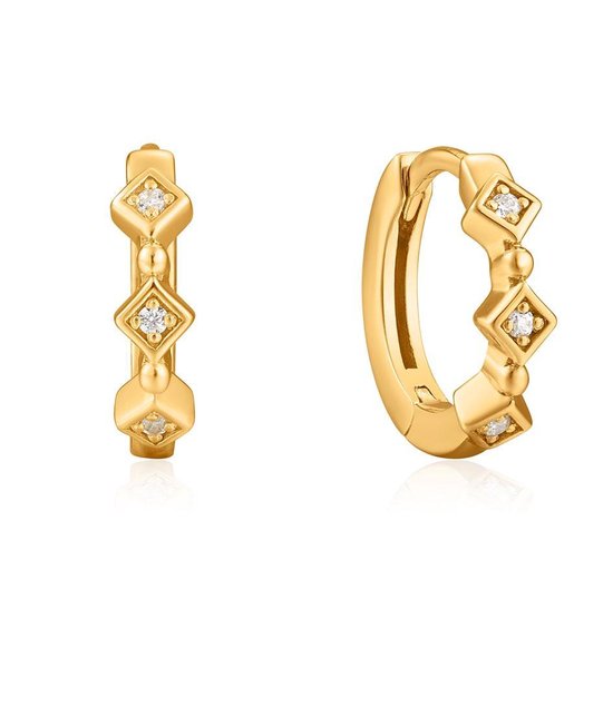 ANIA HAIE Celestial Crystal Pavé Huggie Hoop Earrings