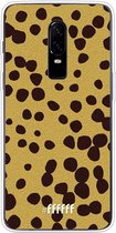 OnePlus 6 Hoesje Transparant TPU Case - Cheetah Print #ffffff