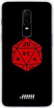 OnePlus 6 Hoesje Transparant TPU Case - D20 - Black #ffffff