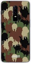 OnePlus 6 Hoesje Transparant TPU Case - Graffiti Camouflage #ffffff